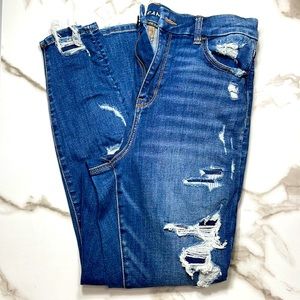 American Eagle Distressed High Waist Next Level Stretch Jeans sz 10
